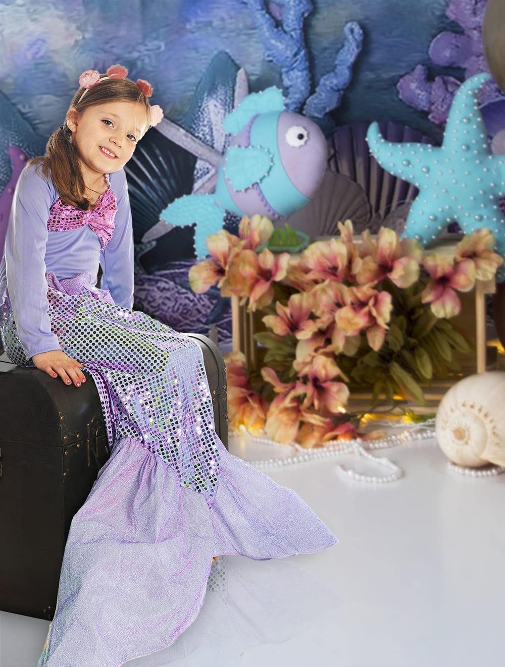Under the Sea Decoration Backdrop for Birthday M-83