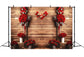 Valentine's Day Red Rose Wooden Panel Decorative Backdrop M1-05