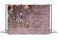 Spring Vintage Brick Wall Flower Street Light Backdrop M1-20