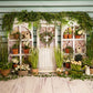 Spring Natural Greenery Decorative Wooden Door Backdrop M1-24