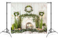 Spring Greenery Vintage Wall Stove Backdrop M1-25
