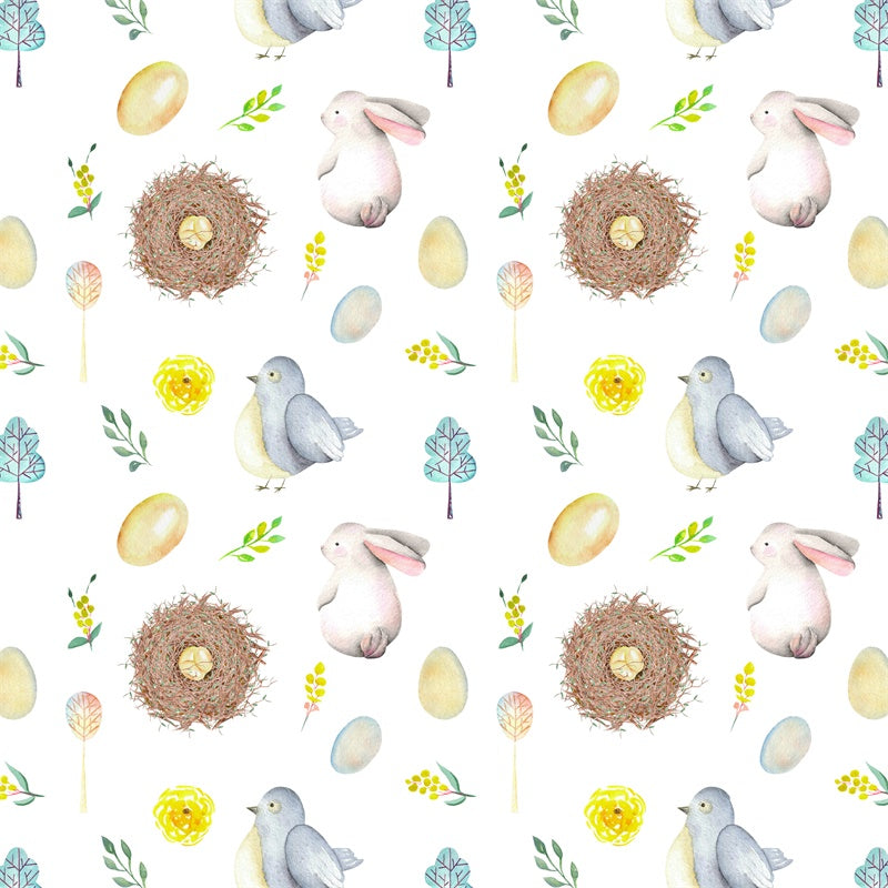 Easter Bunny Dove Birdhouse Flower Egg Backdrop M1-47 – Dbackdrop