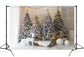 Christmas Tree Elk Decoration Photography Backdrop M10-06