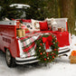 Red Christmas Truck Snowy Forest Backdrop M10-10