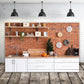 Christmas Brick Wall Kitchen Photography Backdrop M10-11