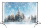 Winter Snowy Pine Forest Photography Backdrop M10-16