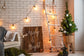 Christmas Decorated Room Wall Lights Backdrop