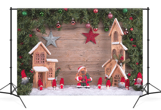 Christmas Decorations Snow Pine Tree Backdrop M10-25