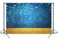 Blue and Gold Glitter Bokeh Photography Backdrop M10-40
