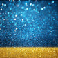 Blue and Gold Glitter Bokeh Photography Backdrop M10-40