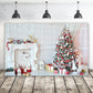 Decorated Fireplace Backdrop for Christmas  GX-1048