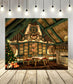 Santa Claus Room Christmas Tree Backdrop M10-46