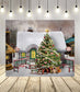Candy Gingerbread House Christmas Backdrop M10-47