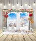 Christmas Decor Window Snow View Backdrop M10-50
