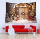Christmas Rustic Wooden Door Snow Backdrop M10-59