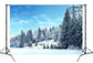 Winter Pine Tree Forest Snow Landscape Backdrop M10-66