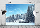 Winter Pine Tree Forest Snow Landscape Backdrop M10-66