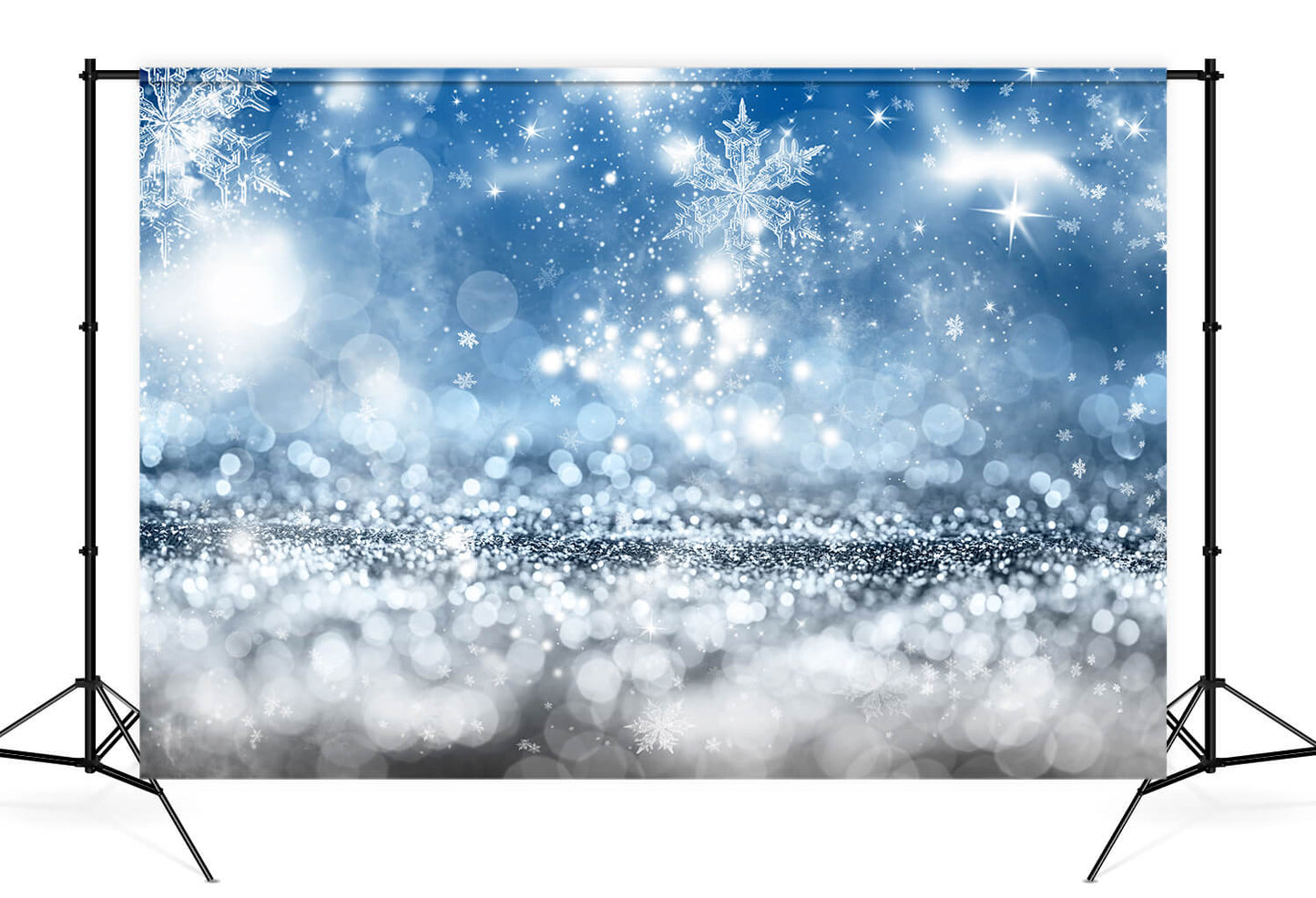 Winter Christmas Glitter Snowflake Bokeh Backdrop M10-69