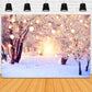 Winter Snow Glitter Lights Photography Backdrop M10-71