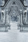 Winter Snow Covered Cemetery Lamps Backdrop