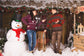 Christmas Tree Wood House Snowman Backdrop M11-06