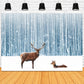 Snowy Winter Forest Deer Photography Backdrop M11-11