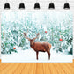 Noble Red Deer Winter Snow Forest Backdrop M11-14