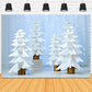 Paper Christmas Trees Photography Backdrop M11-16