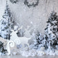 Snowflake Christmas Tree Sleigh Elk Backdrop M11-19