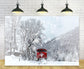Winter Snow Covered Forest Train Backdrop M11-30