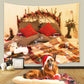 Christmas Decorated Interior Room Bed Backdrop M11-33