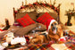 Christmas Decorated Interior Room Bed Backdrop M11-33