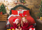 Christmas Bedroom Retro Wooden Wall Backdrop M11-34