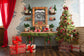 Christmas Tree Red Curtain Gifts Studio Backdrop