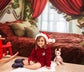 Christmas Room Garland Red Bed Backdrop M11-39