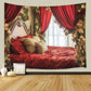 Christmas Room Garland Red Bed Backdrop M11-39