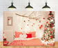 Christmas Tree Bedroom with Lights Backdrop