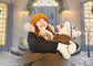 Christmas Front Porch Door Window Backdrop M11-43