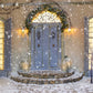 Snowflake Christmas House Porch Door Backdrop M11-44
