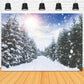 Winter Forest Snowfall Sunlight Landscape Backdrop M11-45