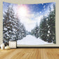 Winter Forest Snowfall Sunlight Landscape Backdrop M11-45