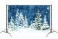 Winter Spruce Forest Snow Watercolor Backdrop M11-46