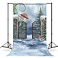 Winter Garden Snow Giant Mushroom Backdrop M11-51