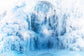 Winter Frozen Waterfall Photography Backdrop