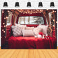 Winter Christmas Red Truck Studio Backdrop M11-59