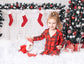 Christmas Tree Fireplace Socks Gift Box Backdrop M11-72