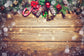 Snowy Christmas Pine Cones Gift Candy Wooden Wall Backdrop M11-79