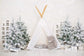 Christmas low saturated Startent Bear Snow Christmas Tree Gift Backdrop M12-29