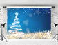 Christmas Dark Blue Magic Light Spot Christmas Tree Abstract Backdrop M12-32
