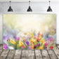 Oil Painting Hazy Colourful Tulips Dream Backdrop M12-38